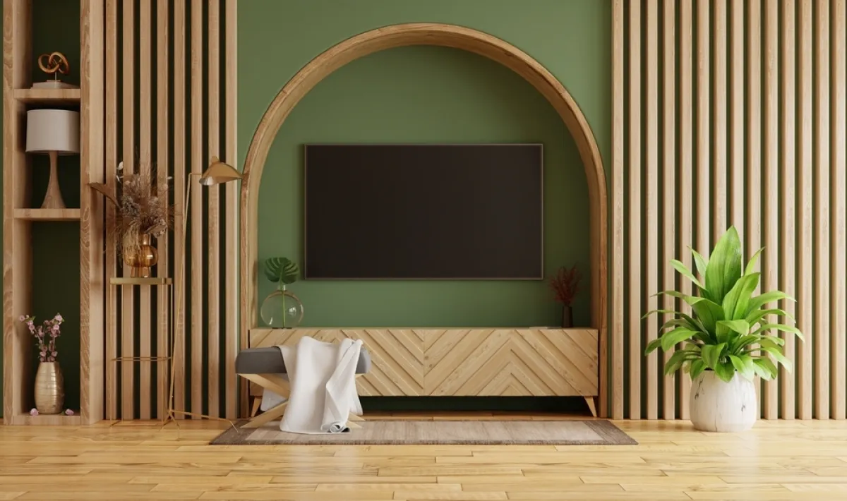 جدار مميز في التصميم للتلفزيون