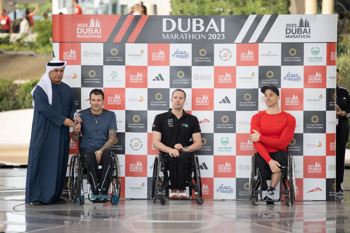 الفائزون من أصحاب الهمم. الصورة من مكتب دبي الإعلامي