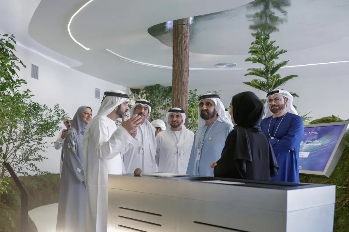 الشيخ محمد بن راشد يطلق النسخة الـ"5" من ابتكارات الحكومات الخلاقة . الصورة من "وام"