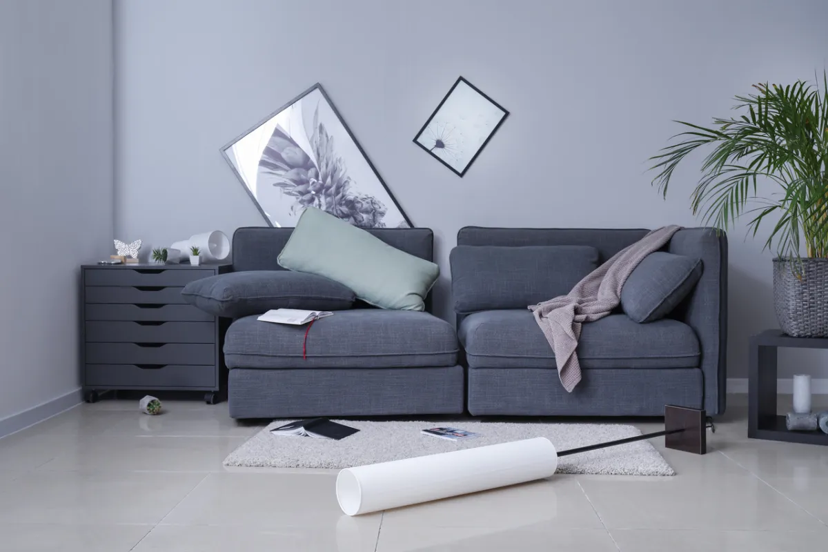 صورة للبيت بعد الزلزال