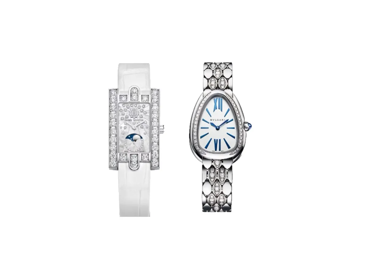 تزيني بساعات باللون الفضي والأبيض لإطلالاتكِ النهارية الأنيقة