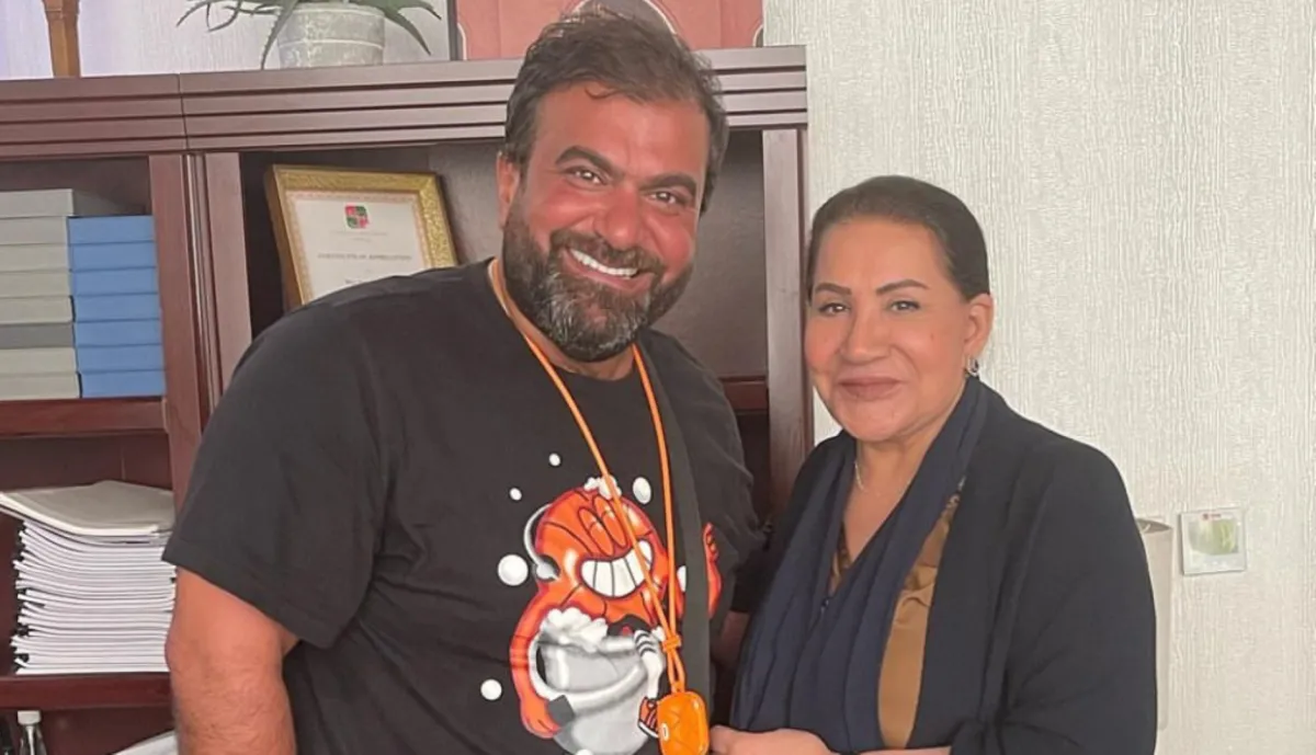 مناف عبدال وسعاد عبدالله -الصورة من حسابه على الانستغرام