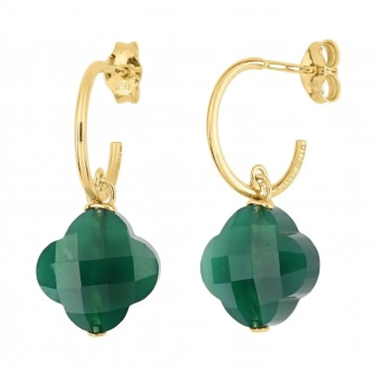 أقراط GREEN AGATE SMALL من Morganne Bello 
