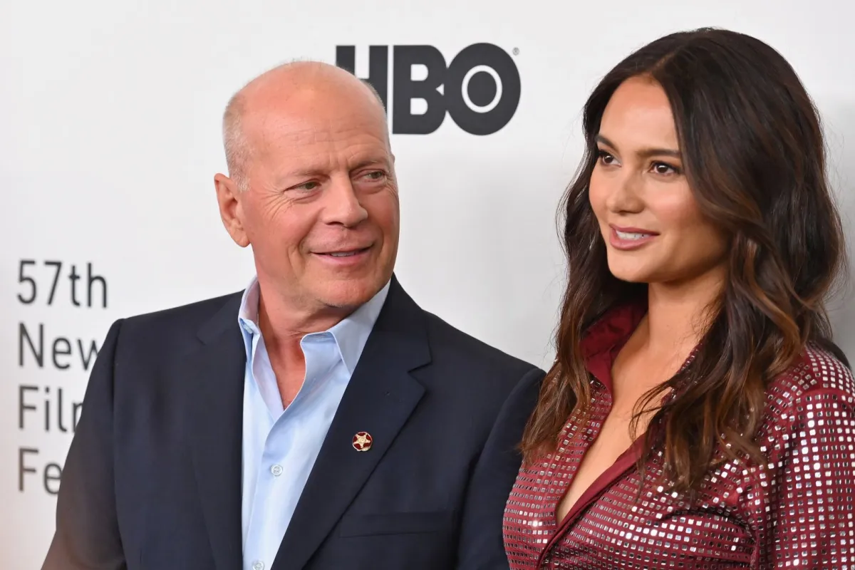 Bruce Willis and wife Emma Heming Willis at Alice Tully Hall on October 11, 2019 in New York City. Angela Weiss / AFP