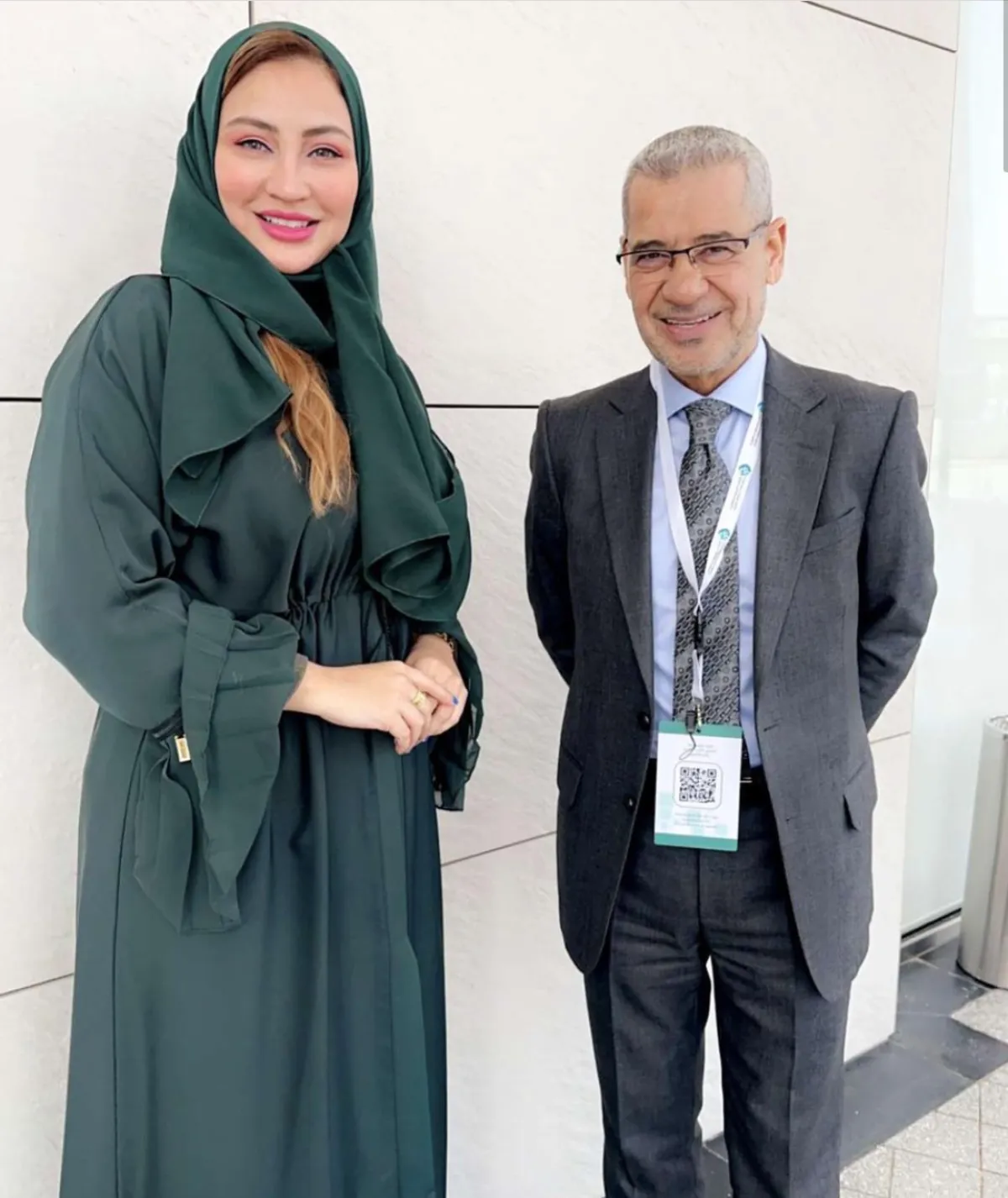 الدكتورة هبة جمال ومصطفى اغا -الصورة من حسابها على الانستغرام