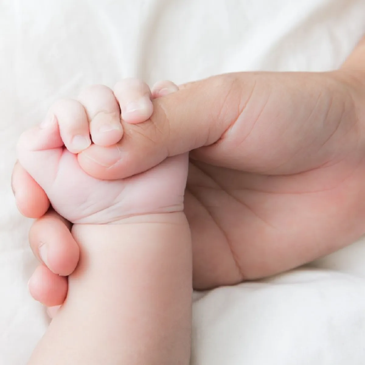 صورة ليد طفل وأبيه