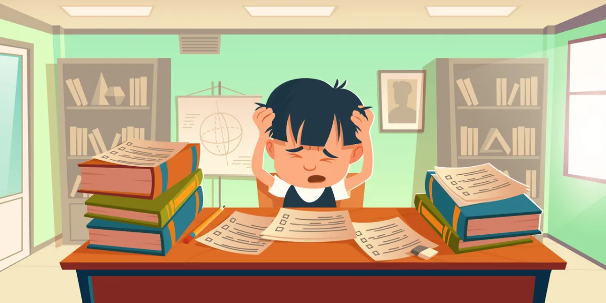 صورة لطفل يجد صعوبة في القراءة