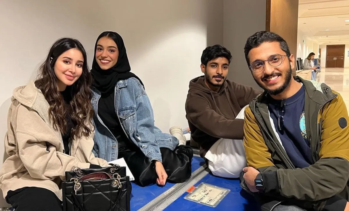 آسيل عمران من كواليس مسرحية "معلقاتنا امتداد أمجاد"- صورة من صفحتها على انستغرام