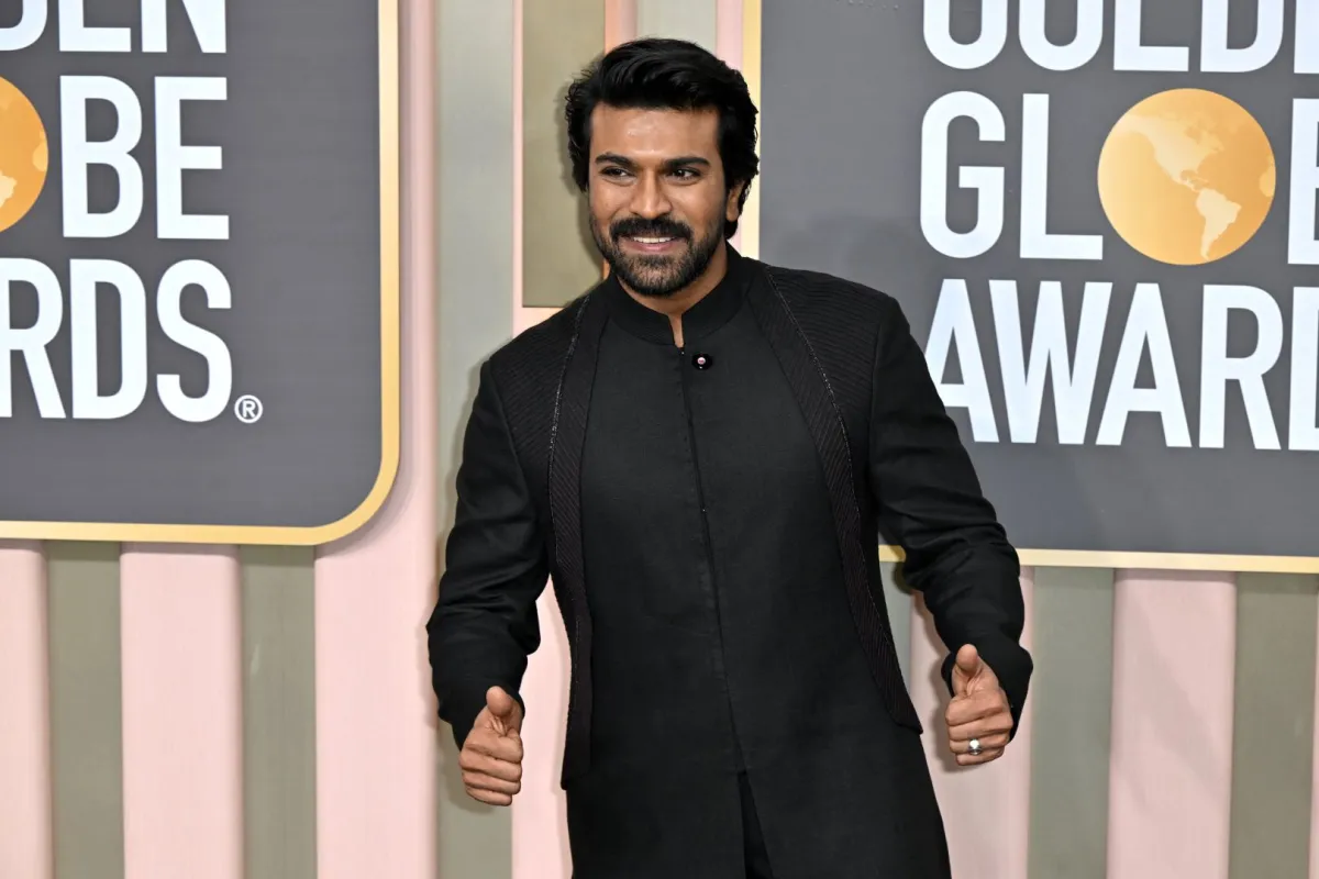 Ram Charan at The Beverly Hilton hotel in Beverly Hills, California, on January 10, 2023. Frederic J. Brown / AFP