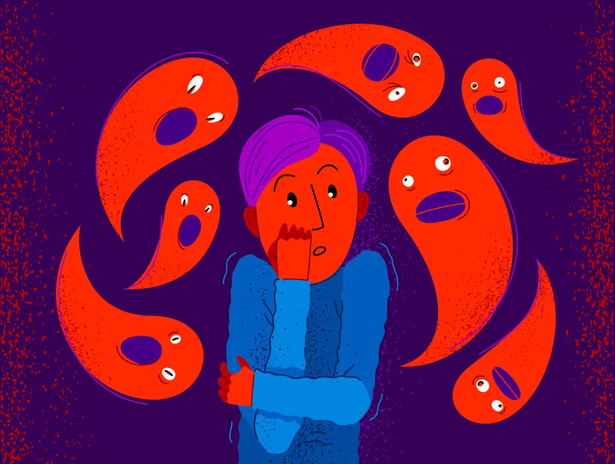 صورة لطفل مصاب بالهلع من الأشباح