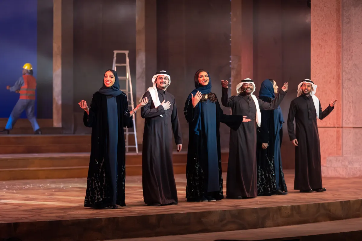 جانب من عرض مسرحية معلقاتنا امتداد أمجاد