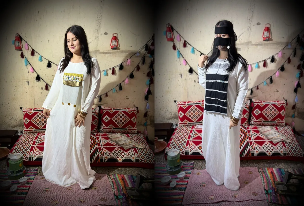 من تصميمات يوم التأسيس للمصممة غادة كردي -الصورة من المصدر