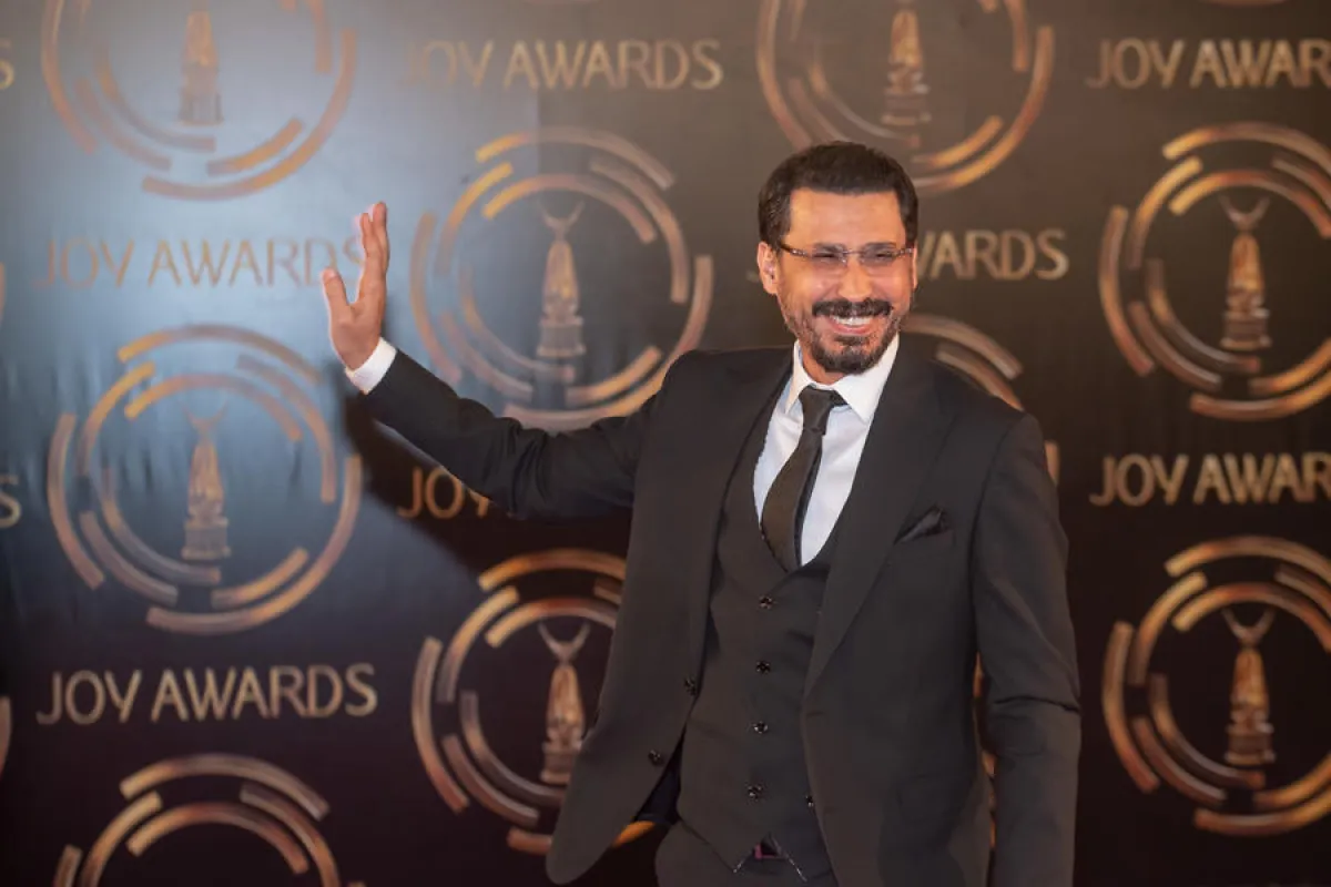 أحمد عيد في حفل Joy Awards- الصورة من المركز الإعلامي لموسم الرياض