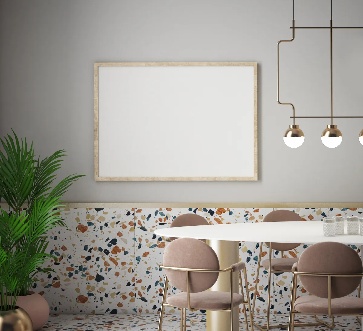 نموذج عن نقش التيرازو على الجدار