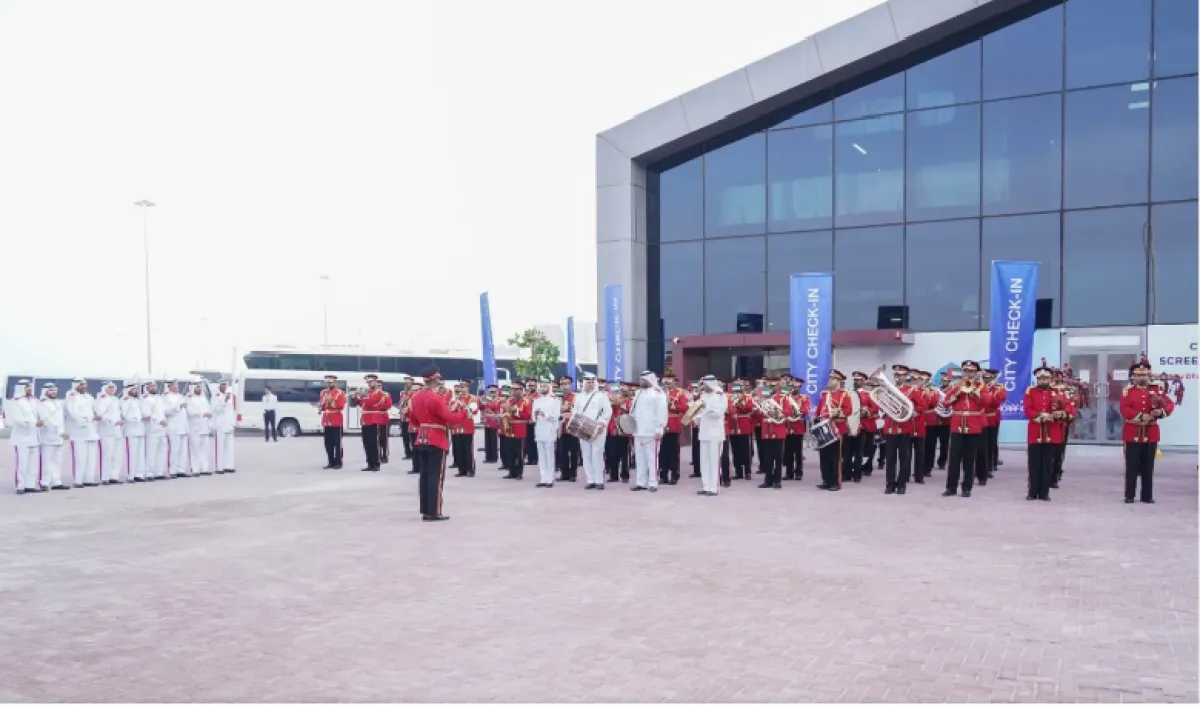 1454 مشاركة لفرقة موسيقى شرطة أبوظبي في 2022. الصورة من شرطة أبو ظبي