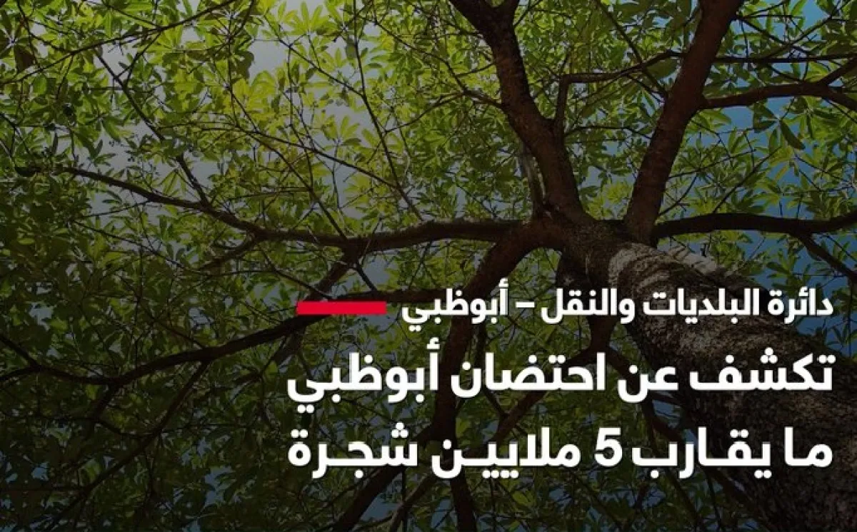 البلديات والنقل تكشف عن جهودها في استدامة الحزام الأخضر في إمارة أبوظبي. الصورة من تويتر مكتب أبوظبي الإعلامي