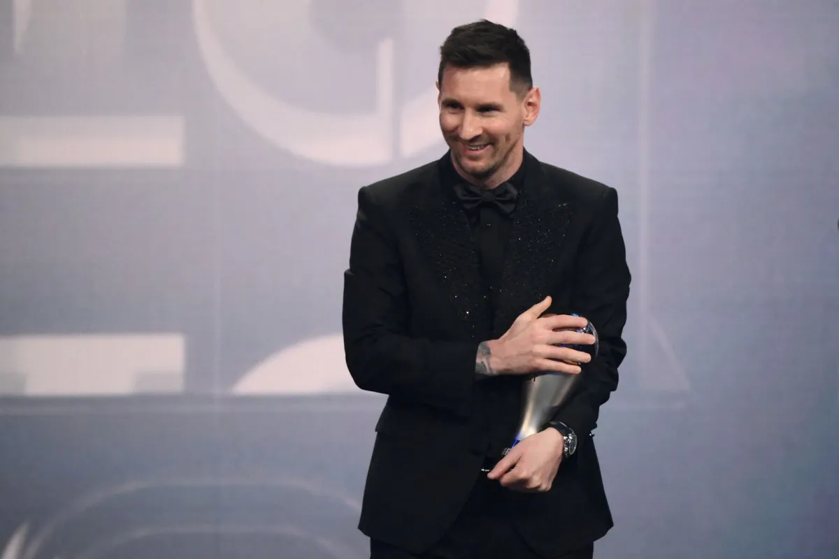 Lionel Messi during the Best FIFA Football Awards 2022 ceremony in Paris on February 27, 2023. FRANCK FIFE / AFP