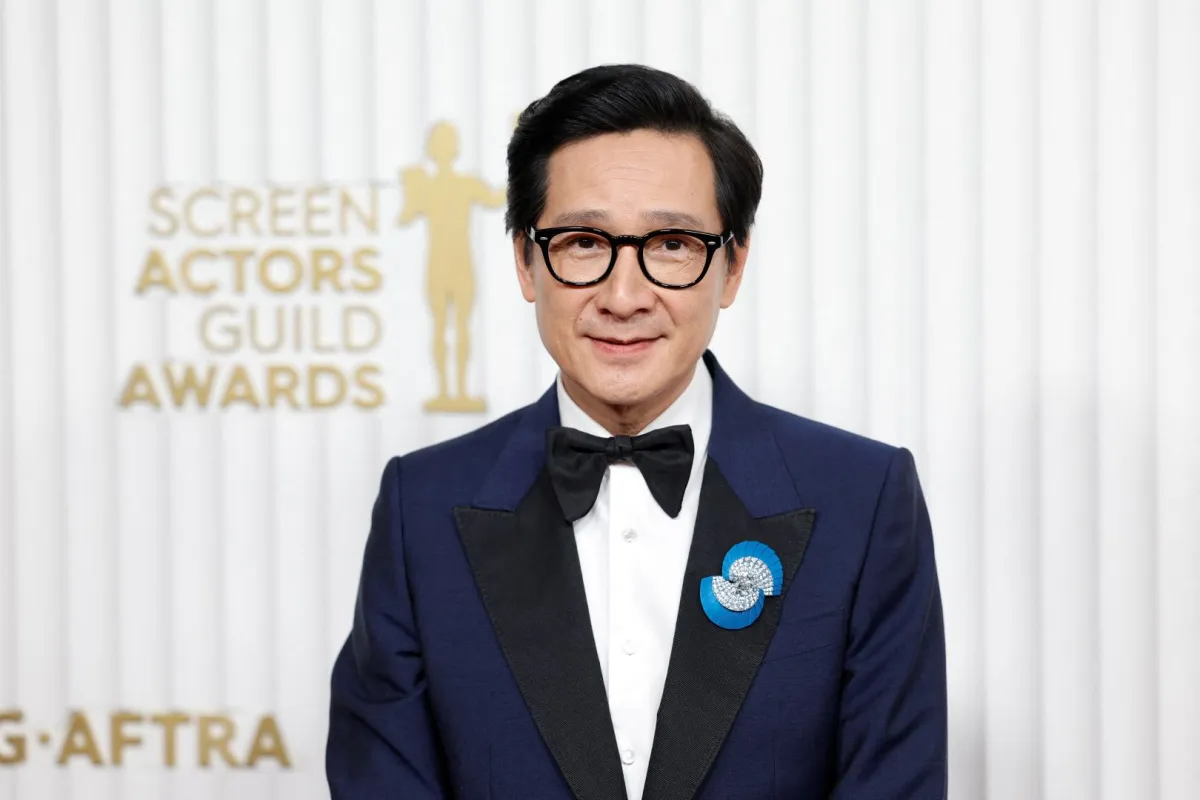 Ke Huy Quan at Fairmont Century Plaza on February 26, 2023 in Los Angeles, California. Frazer Harrison/Getty Images/AFP