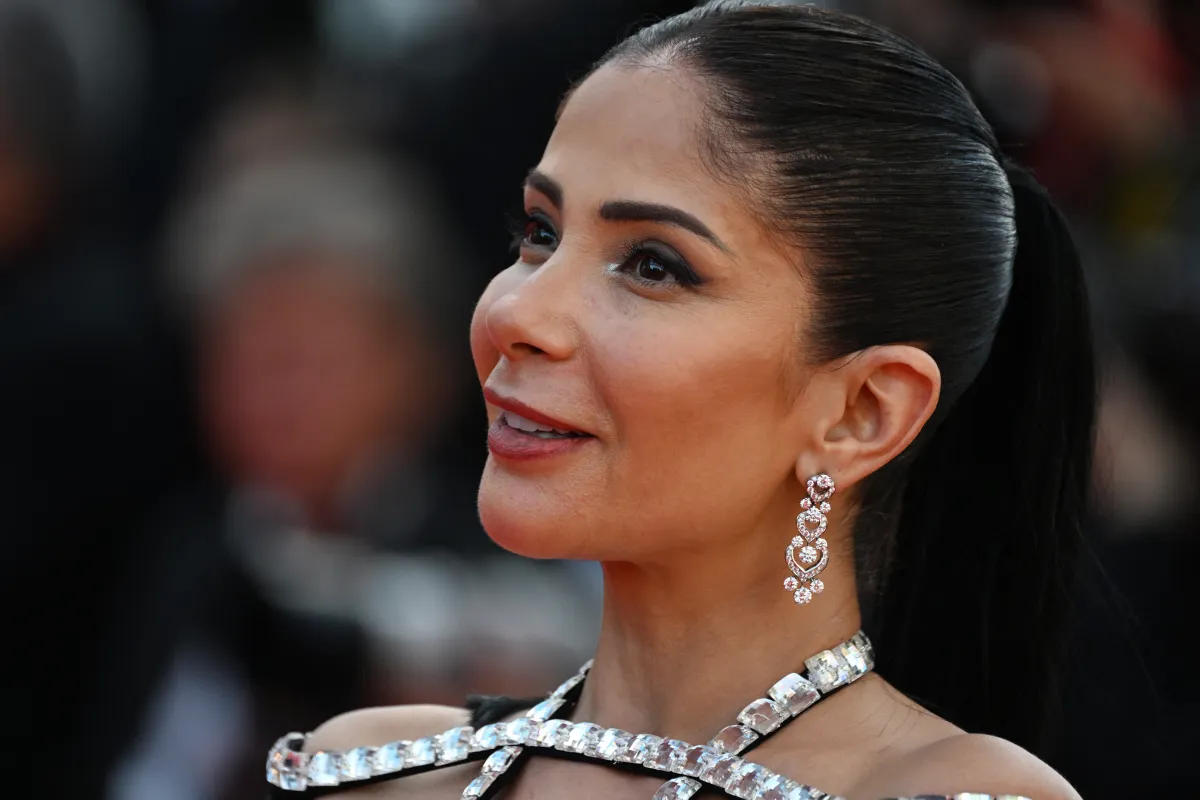  Mona Zaki during the 75th edition of the Cannes Film Festival in Cannes, southern France, on May 27, 2022.PATRICIA DE MELO MOREIRA / AFP