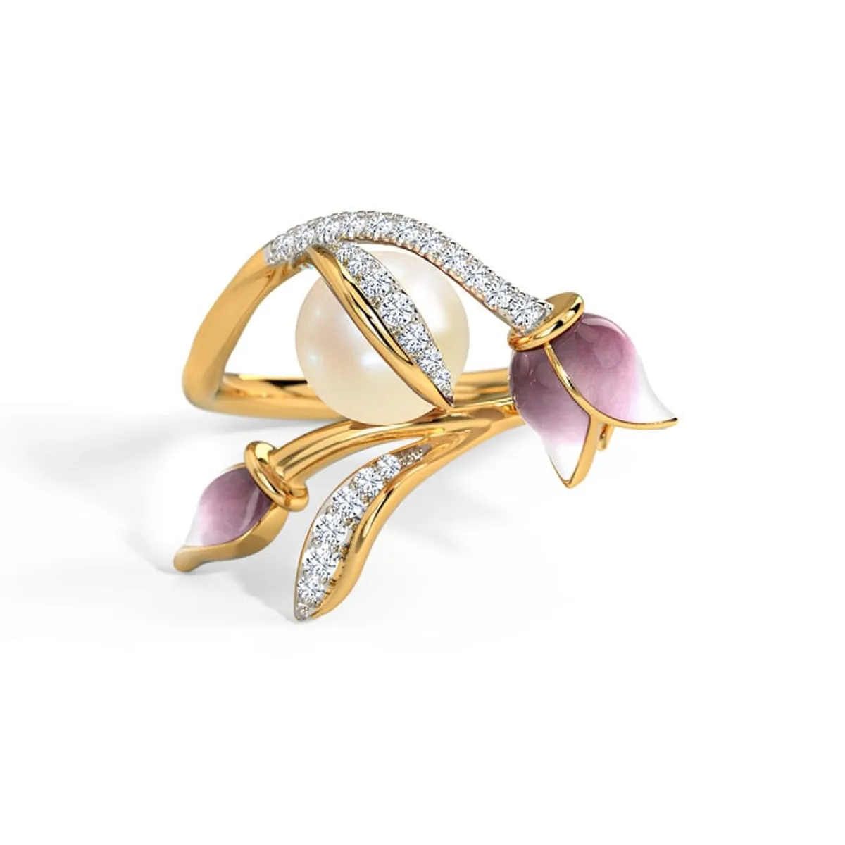 خاتم زهرة التوليب من Caratlane 