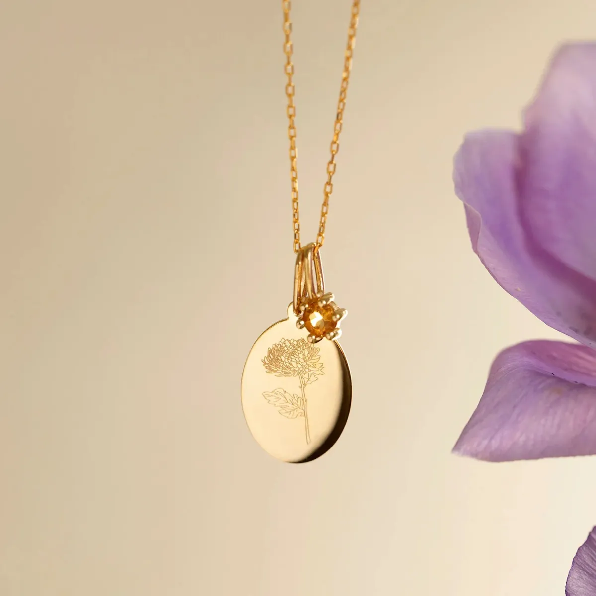 سلسلة November Chrysanthemum Birth مجوهرات إيفز  Eve's JEWEL