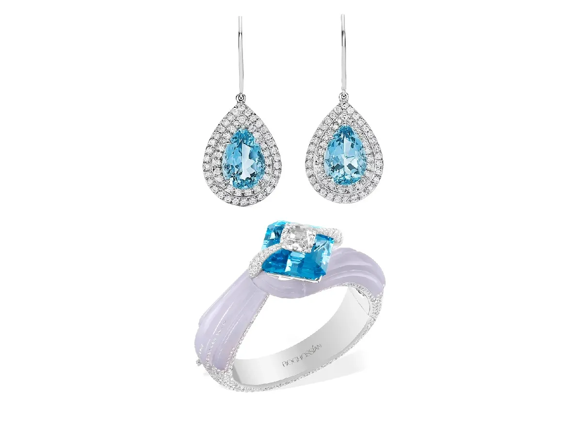 اسحري القلوب بمجوهرات مرصوفة بالأكوامارين