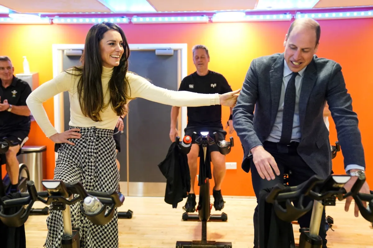 Catherine and Prince William in Port Talbot, on February 28, 2023. Jacob King / POOL / AFP