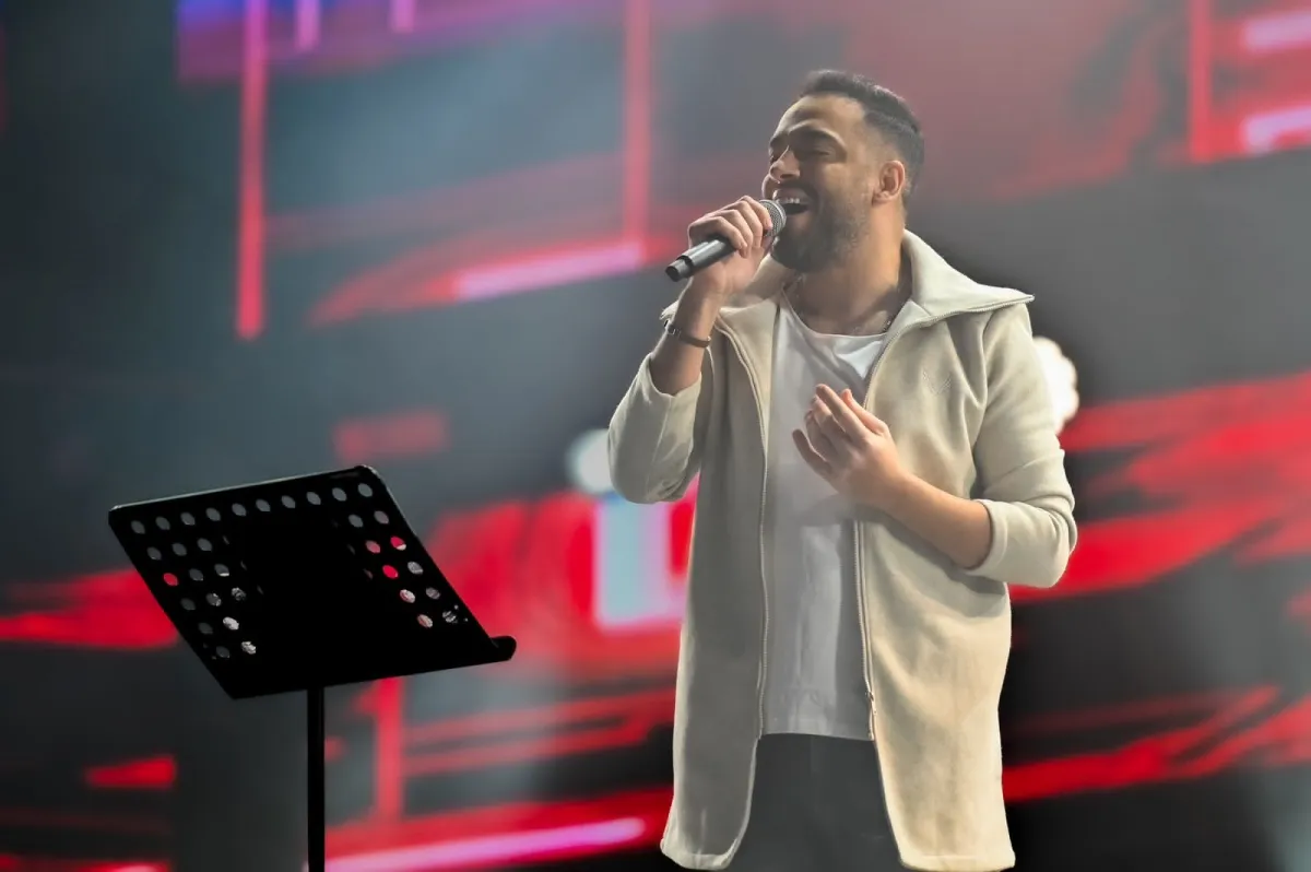 رامي جمال في حفل جدة سوبر دوم -الصورة من مركز العلاقات العامة للحفل