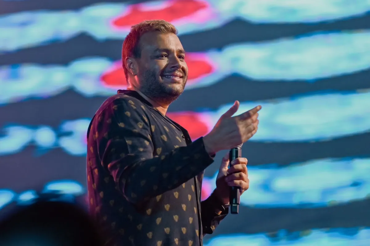 رامي صبري  في حفل جدة سوبر دوم -الصورة من مركز العلاقات العامة للحفل