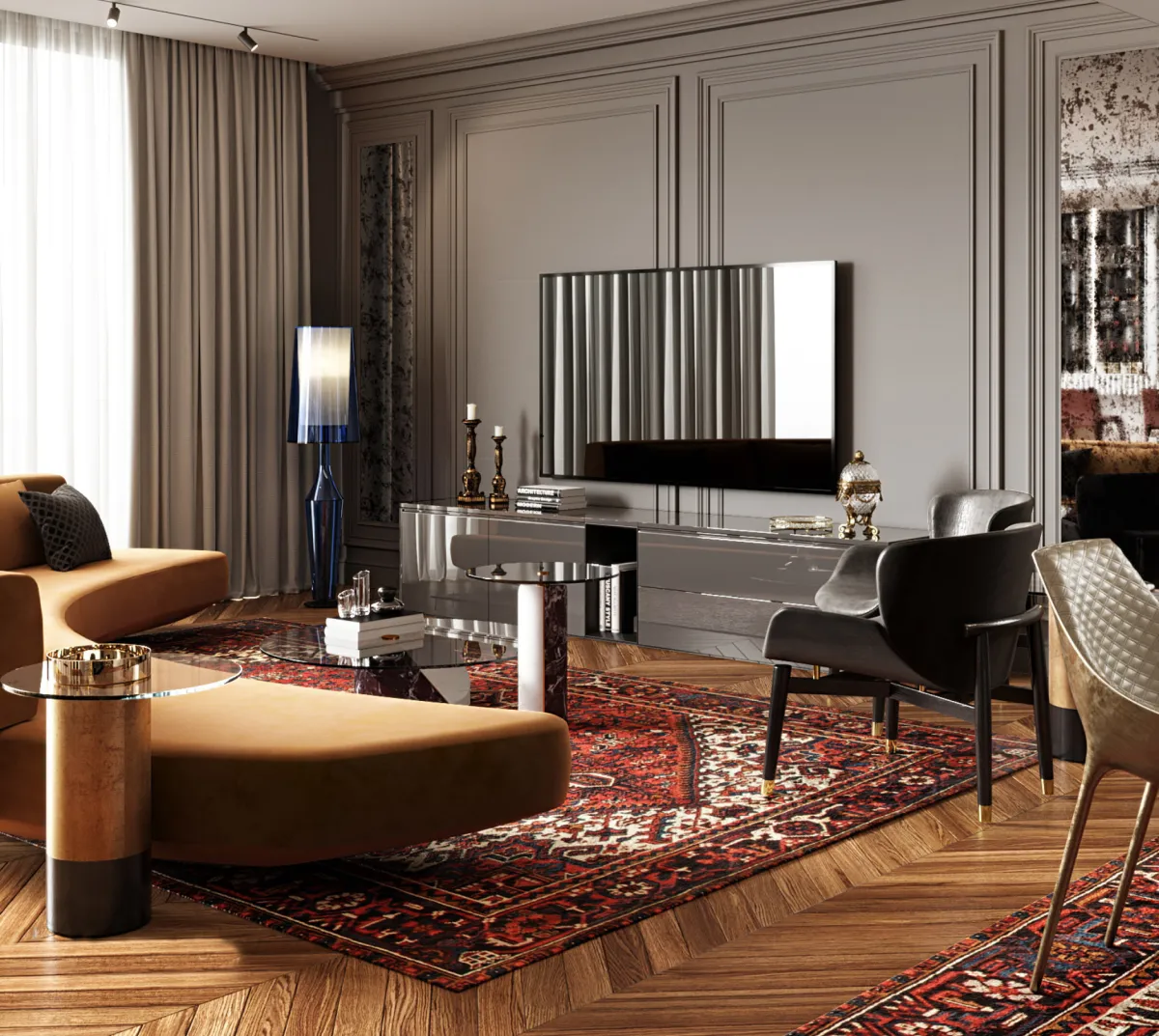 ألوان الديكور مُستلهمة من عالم الموضة (الصورة من شركة SPACES ARCHITECTS)