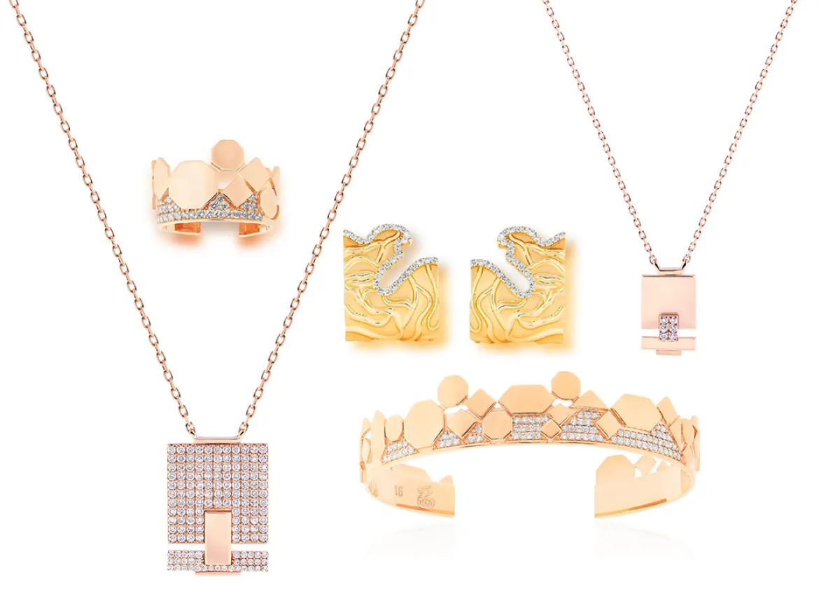 مجوهرات من تصميم المصممتان العنود والجازي الثنيان