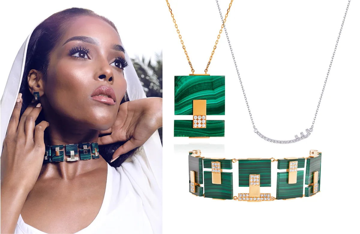 مجوهرات من تصميم المصممتان العنود والجازي الثنيان