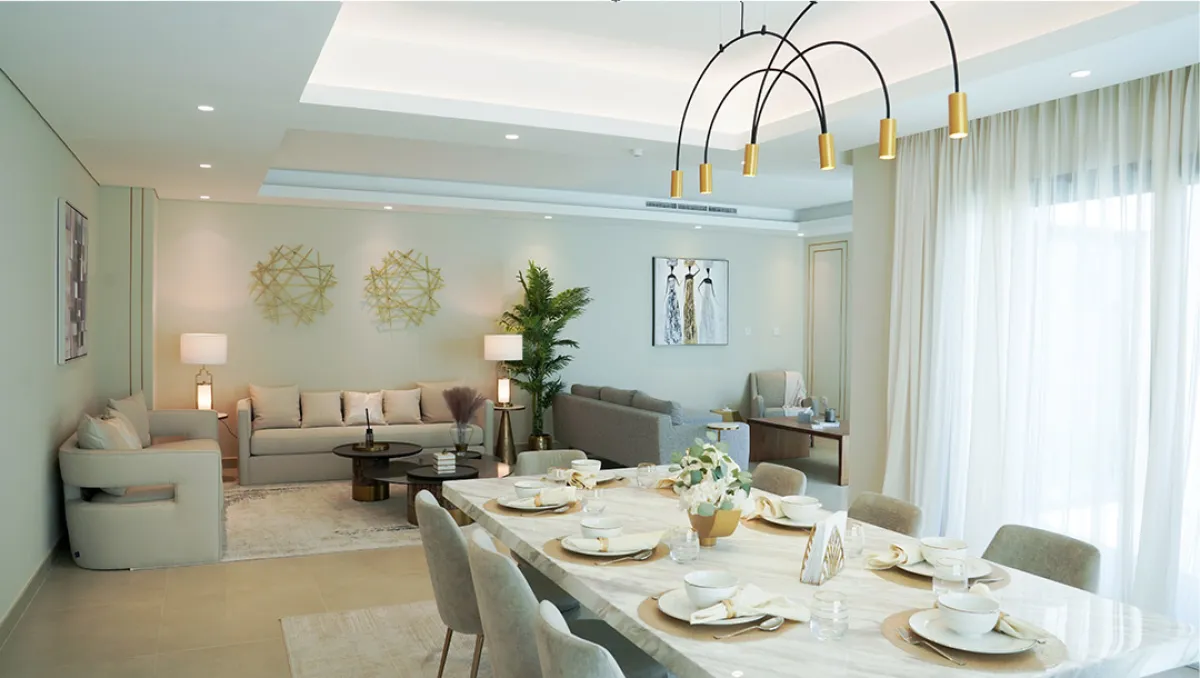 غرفة الضيوف والطعام من أعمال المصممة آية الفكيكي