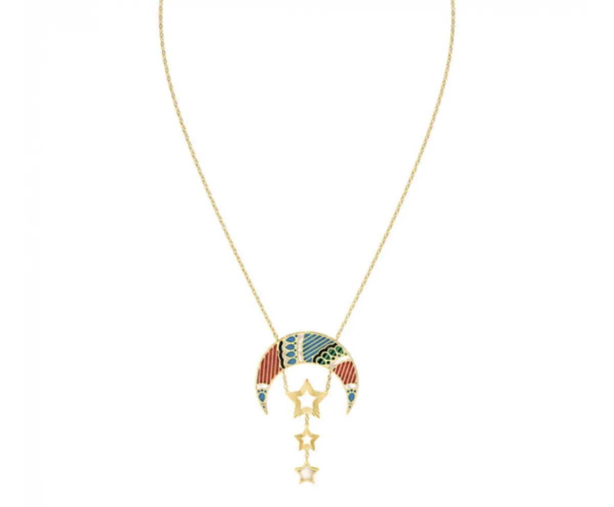 سلسلة الهلال والنجوم من لازوردي Lazurde