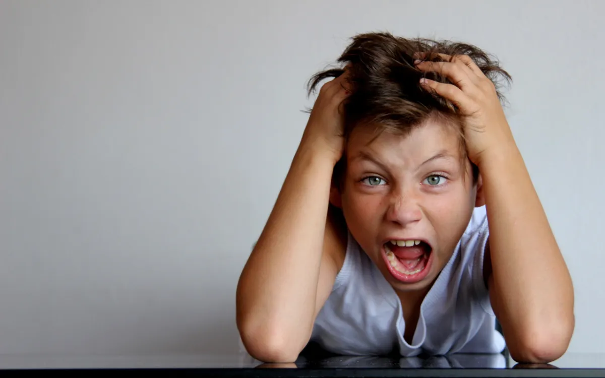 صورة لعصبية الطفل