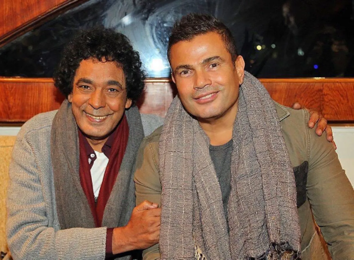 محمد منير وعمرو دياب - الصورة من حساب محمد منير على إنستغرام