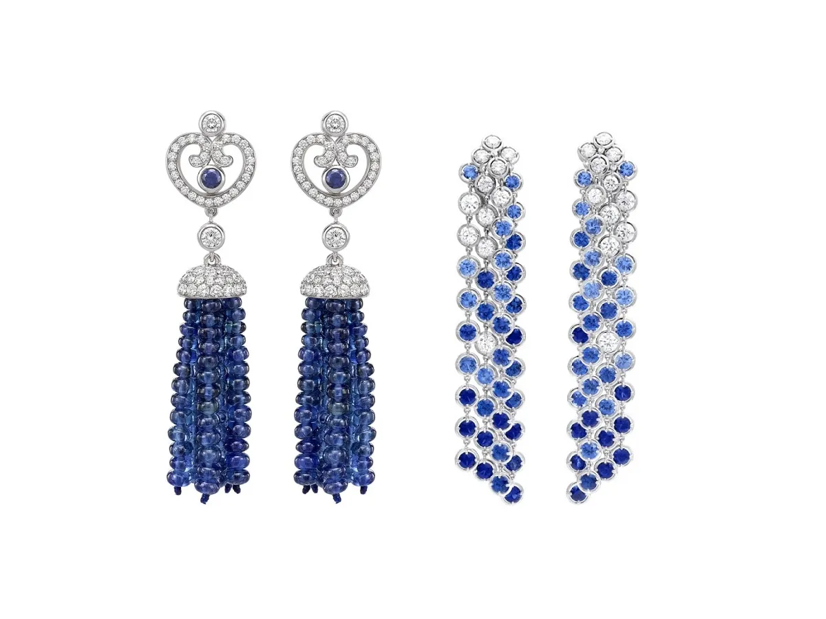 حجر الحب والولاء.. أقراط بحجر الياقوت الأزرق لزفافكِ