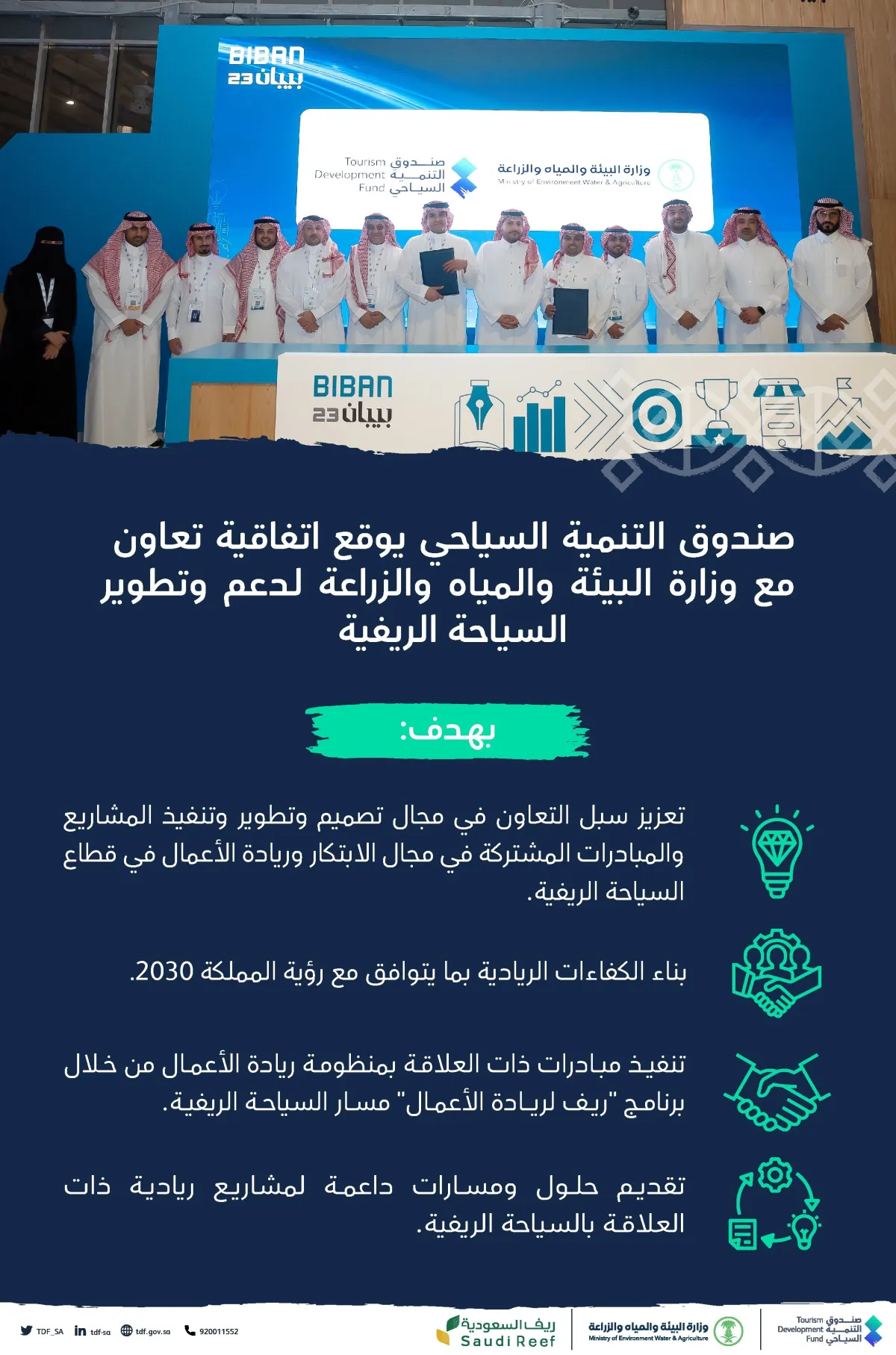 اتفاقية من شأنها أن تطوّر من المزارع و المواقع الريفية في المملكة وتحويلها لفُرص واعدة