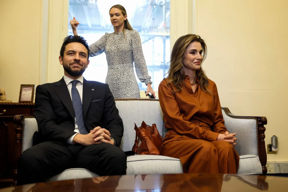 Crown Prince Hussein and Queen Rania at the U.S. Capitol Building January 30, 2023 in Washington, DC. Anna Moneymaker/Getty Images/AFP