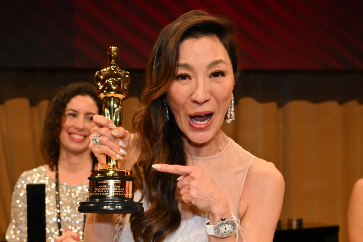 Michelle Yeoh, in Hollywood, California on March 12, 2023. ANGELA WEISS / AFP