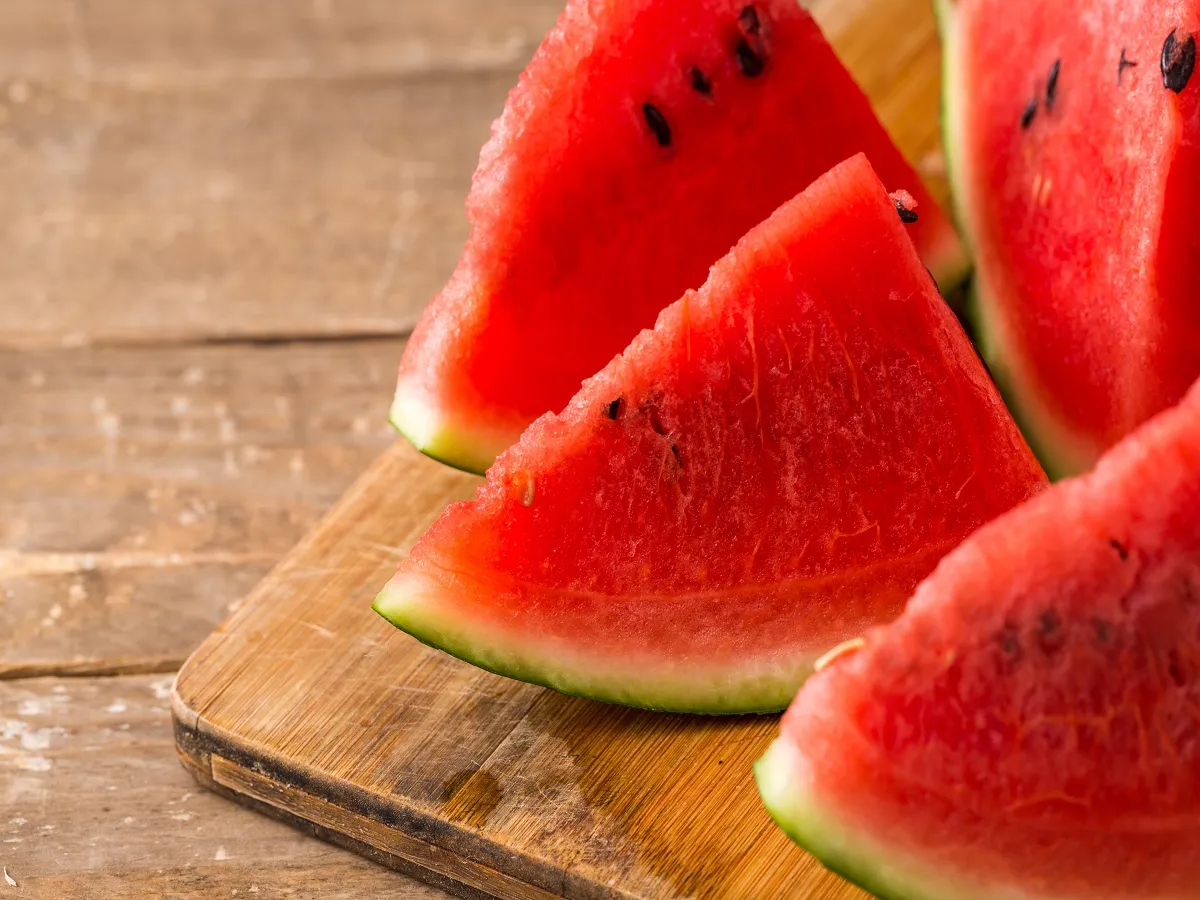 صورة لشرائح البطيخ