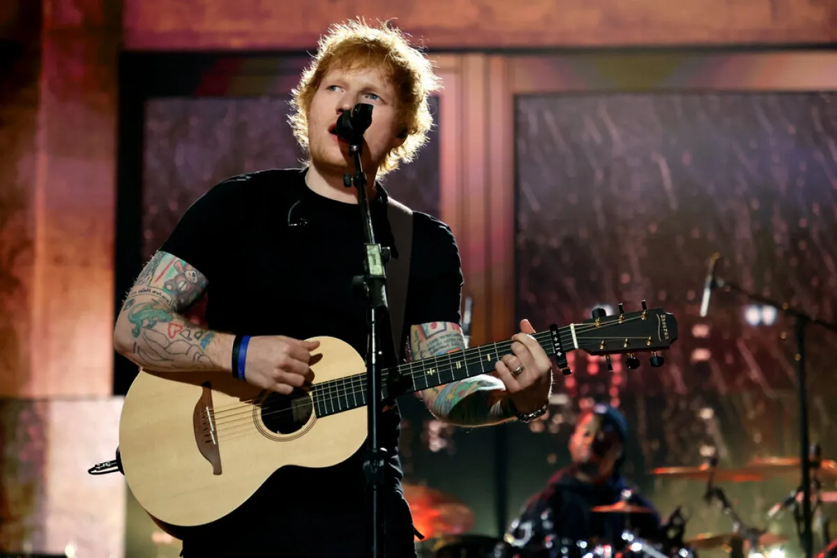 Ed Sheeran performs on stage during the 37th Annual Rock & Roll Hall of Fame Induction Ceremony at Microsoft Theater on November 05, 2022 in Los Angeles, California. Theo Wargo/Getty Images for The Rock and Roll Hall of Fame/AFP