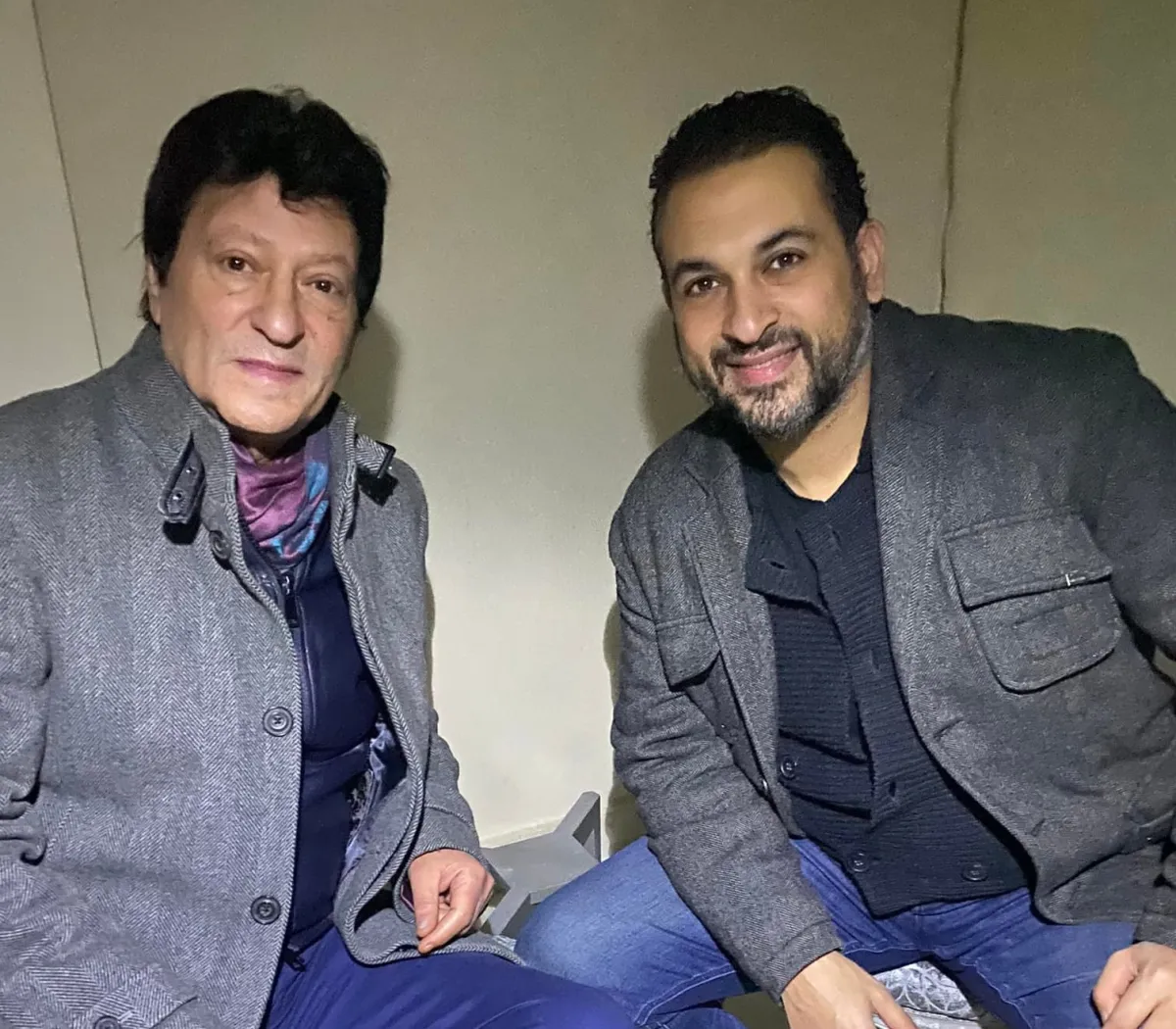 محمد الحلو ونجله حماده صورة من صفحة نجله على فيسبوك