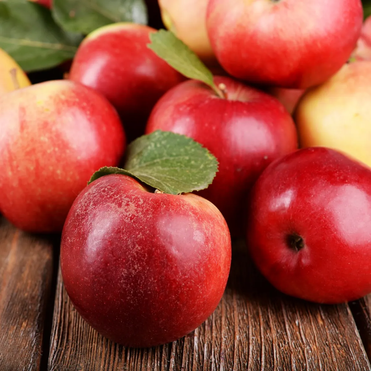 صورة لحبات من فاكهة التفاح