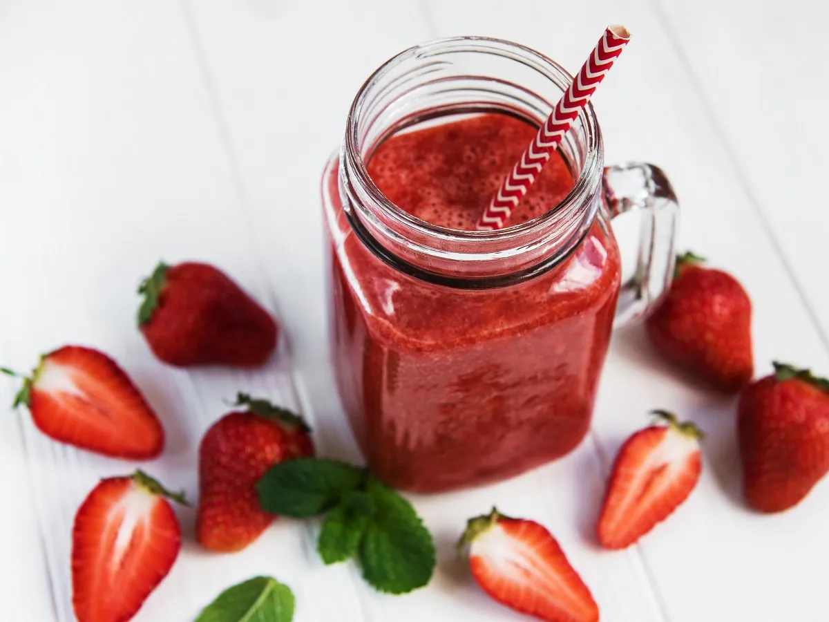 صورة لعصير الفراولة