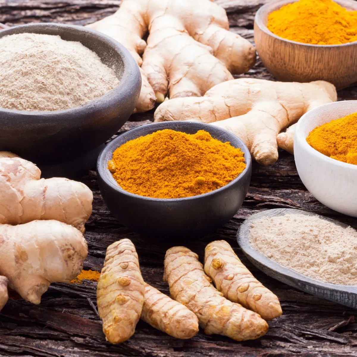 صورة لانواع وألوان من الزنجبيل