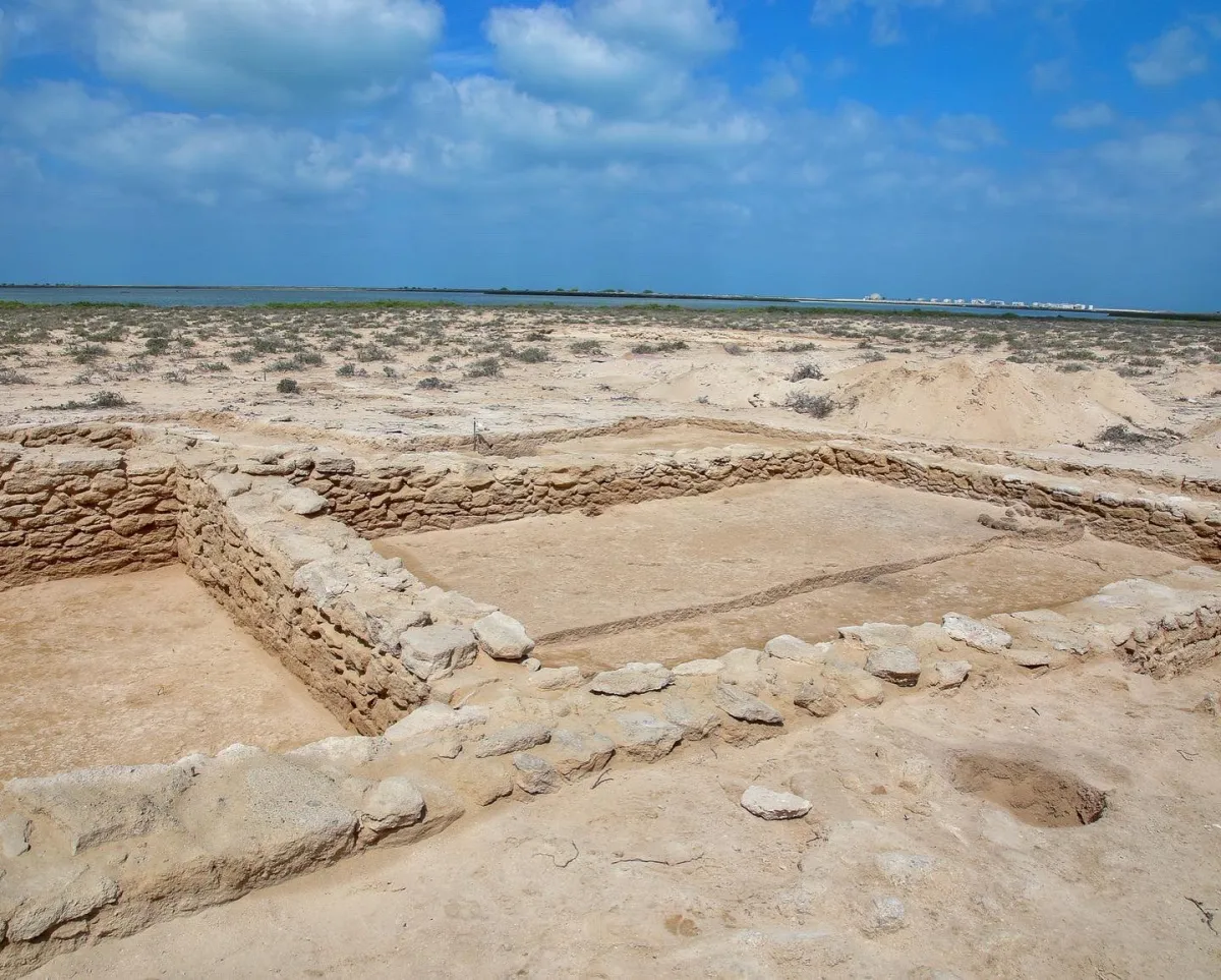  كشفت الحفريات عن وجود مبانٍ مختلفة التصميم والتخطيط المعماري. الصورة من الحساب الرسمي لأخبار أم القيوين على تويتر