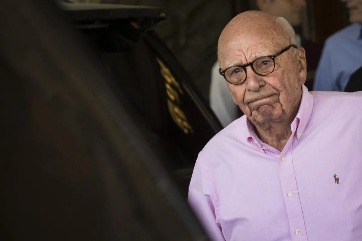 Rupert Murdoch, chairman of News Corp and co-chairman of 21st Century Fox, arrives at the Sun Valley Resort of the annual Allen & Company Sun Valley Conference, July 10, 2018 in Sun Valley, Idaho.  Drew Angerer/Getty Images/AFP