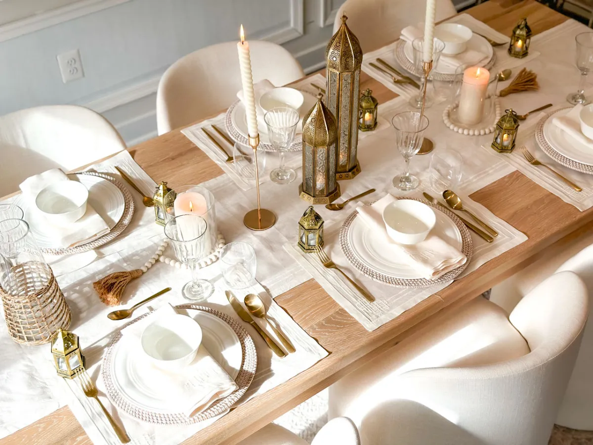 صورة لمائدة رمضانية أنيقة