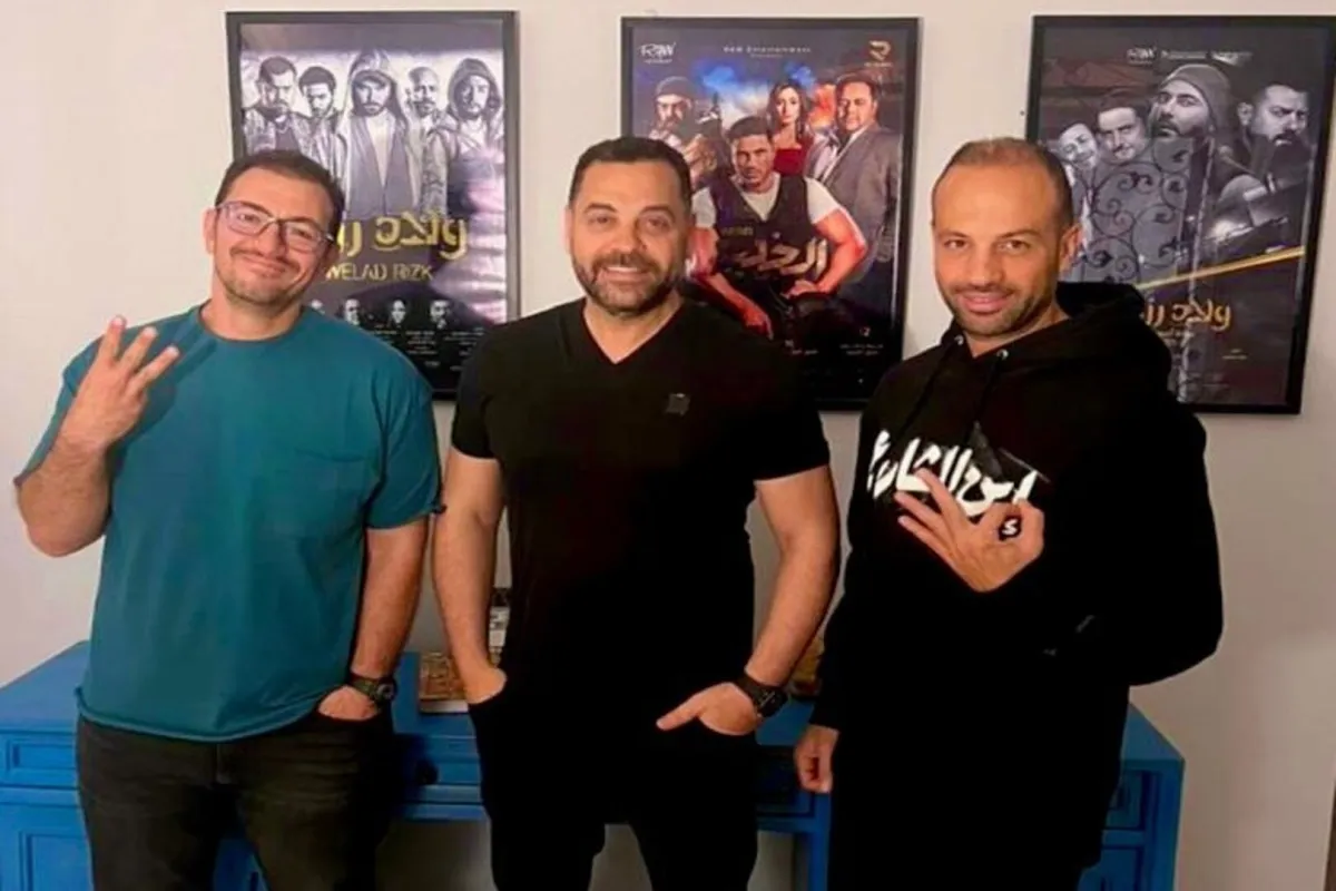 طارق العريان ومؤلف والمنتج موسى عيسى فيلم ولاد رزق - صورة من صفحته على انستغرام 